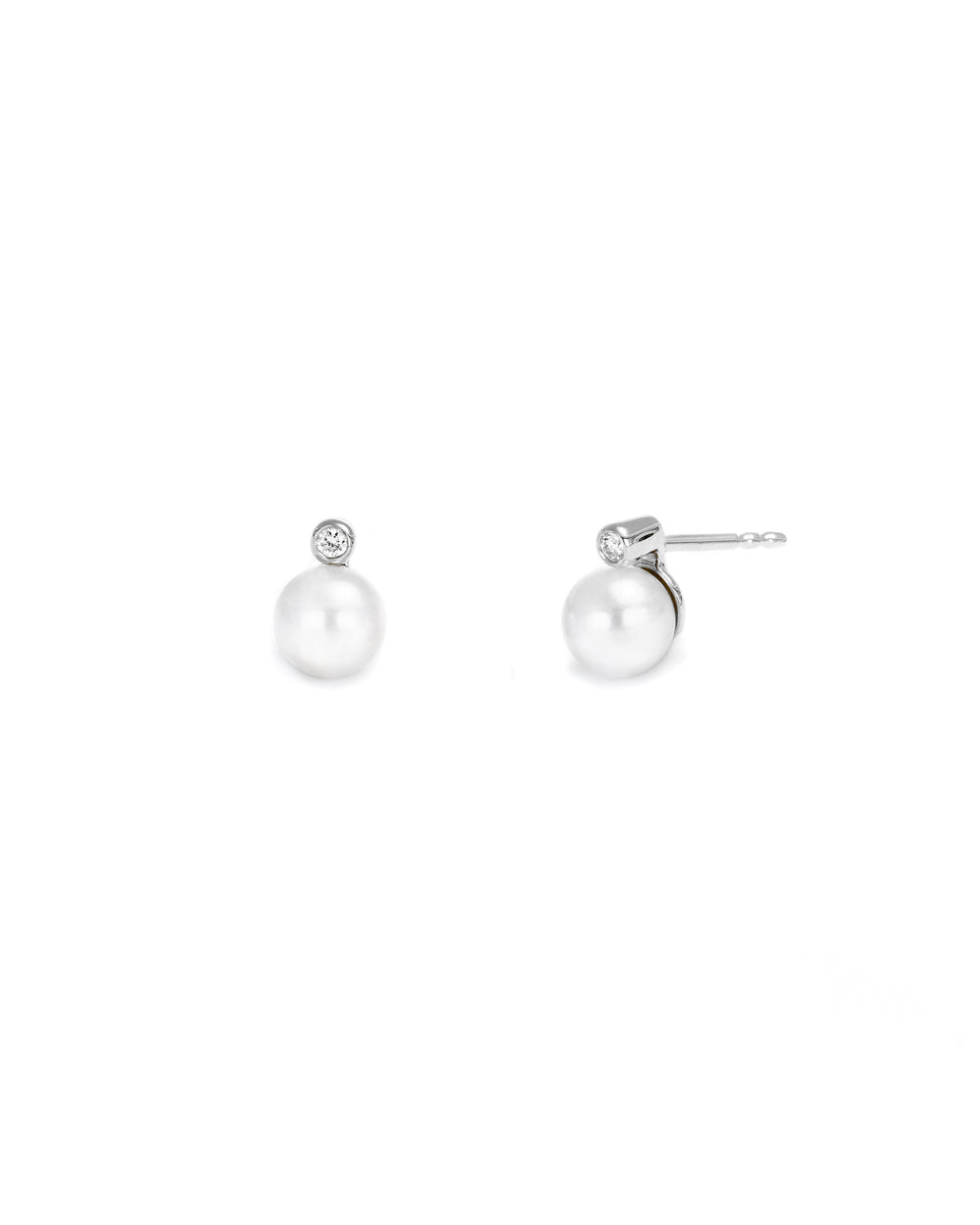 Pearl Diamond Studs