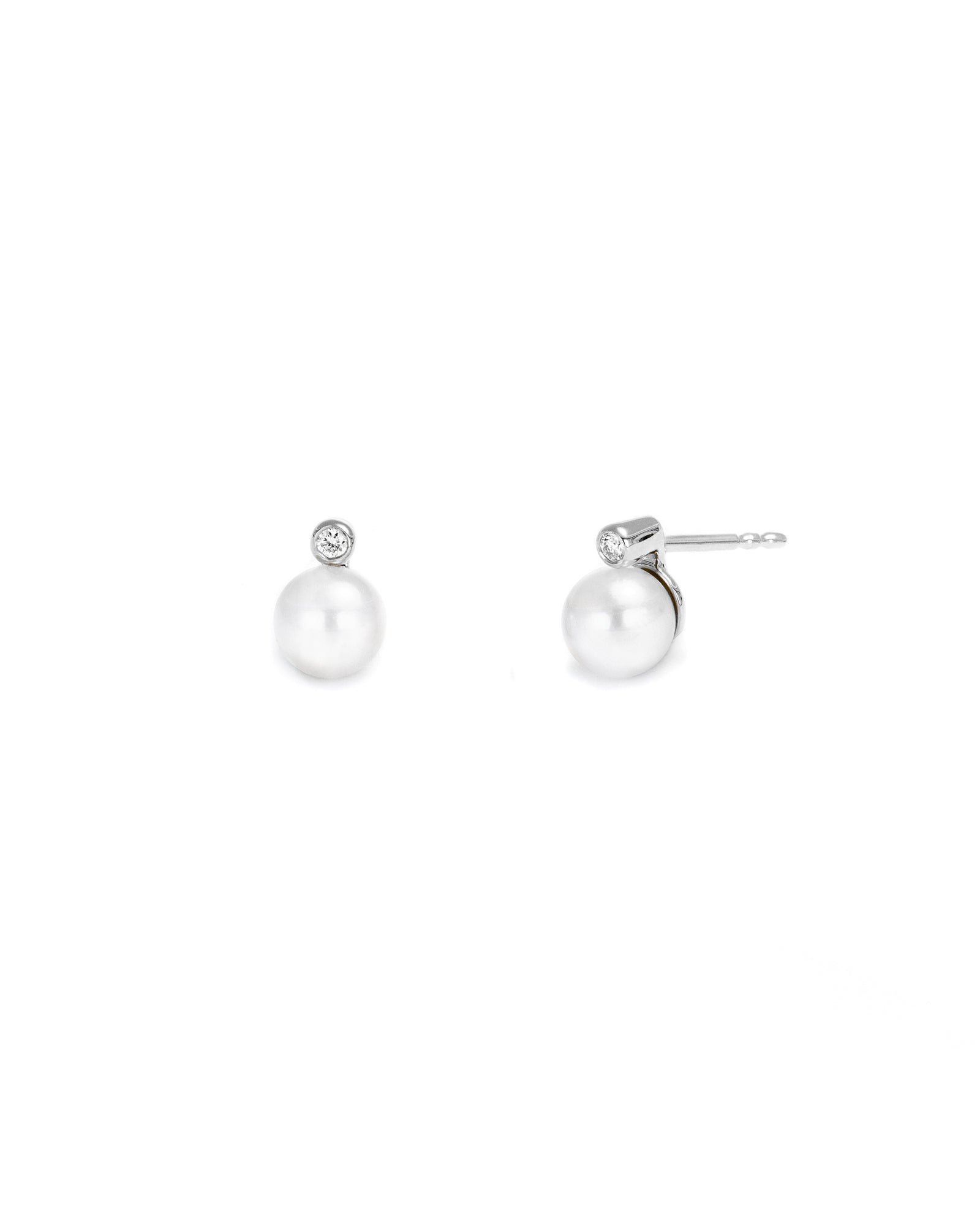 Pearl Diamond Studs