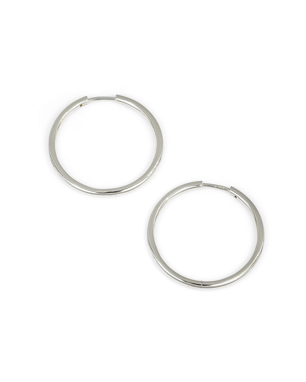 White Gold Hoops