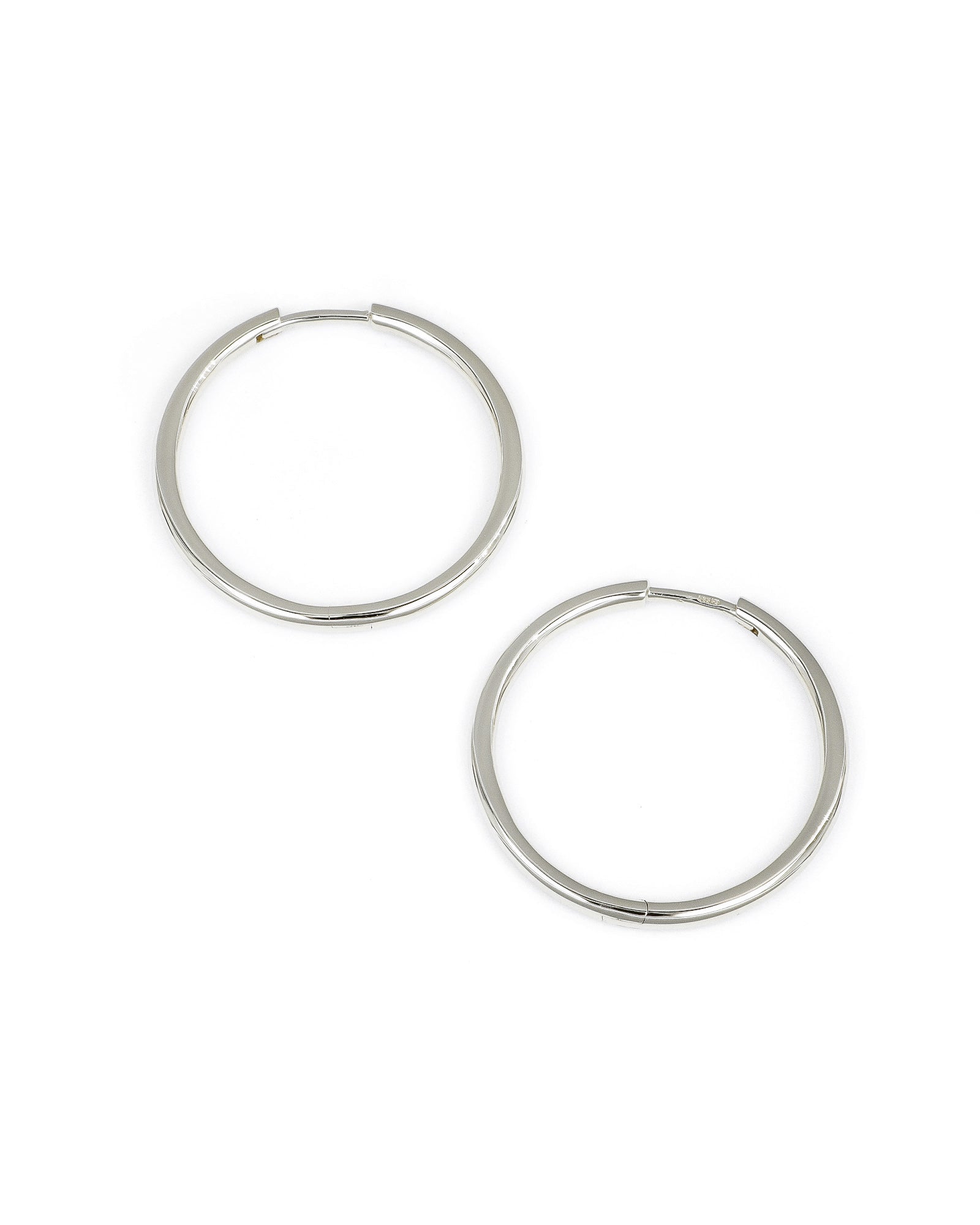 White Gold Hoops
