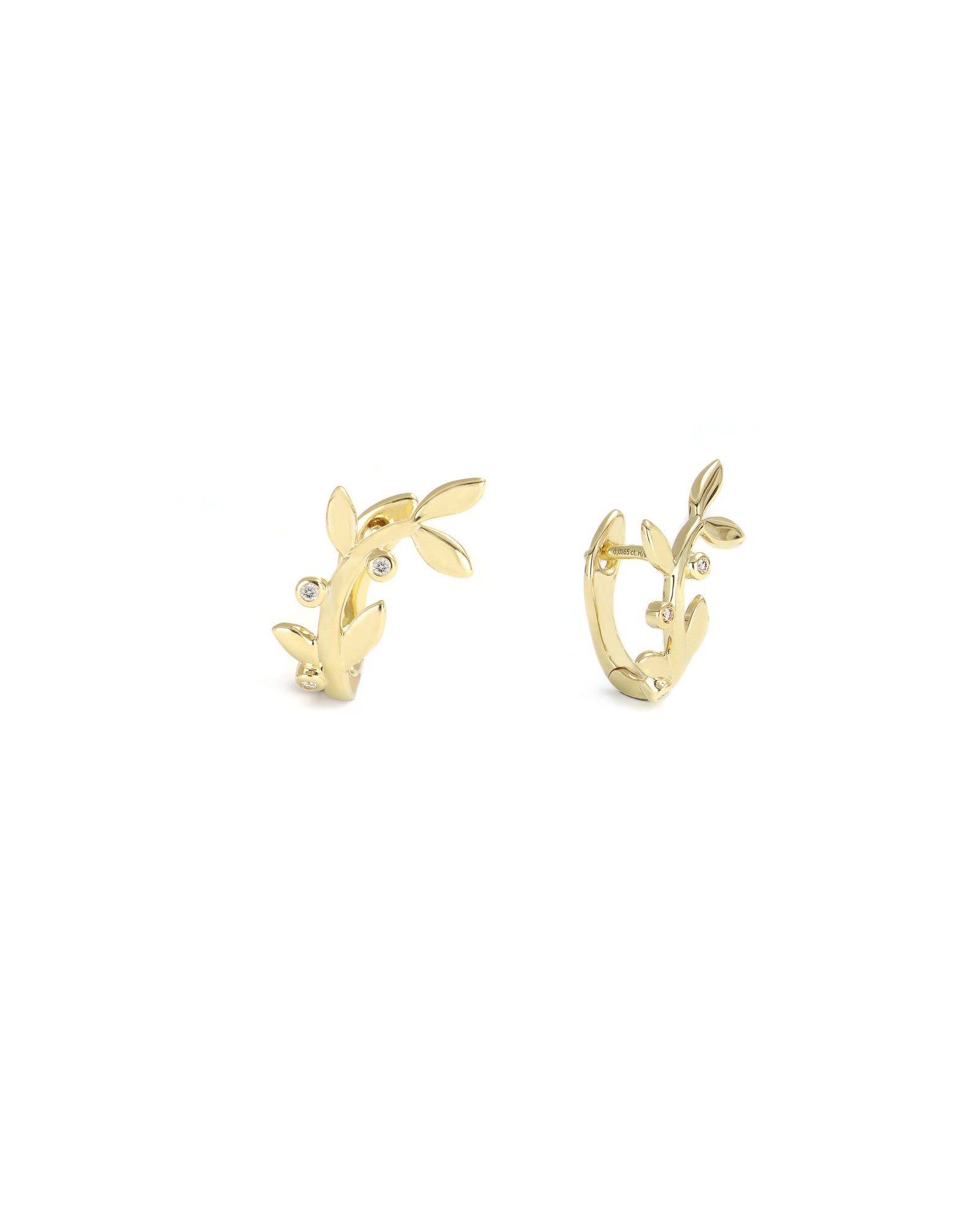 Leaf Motif Hoops