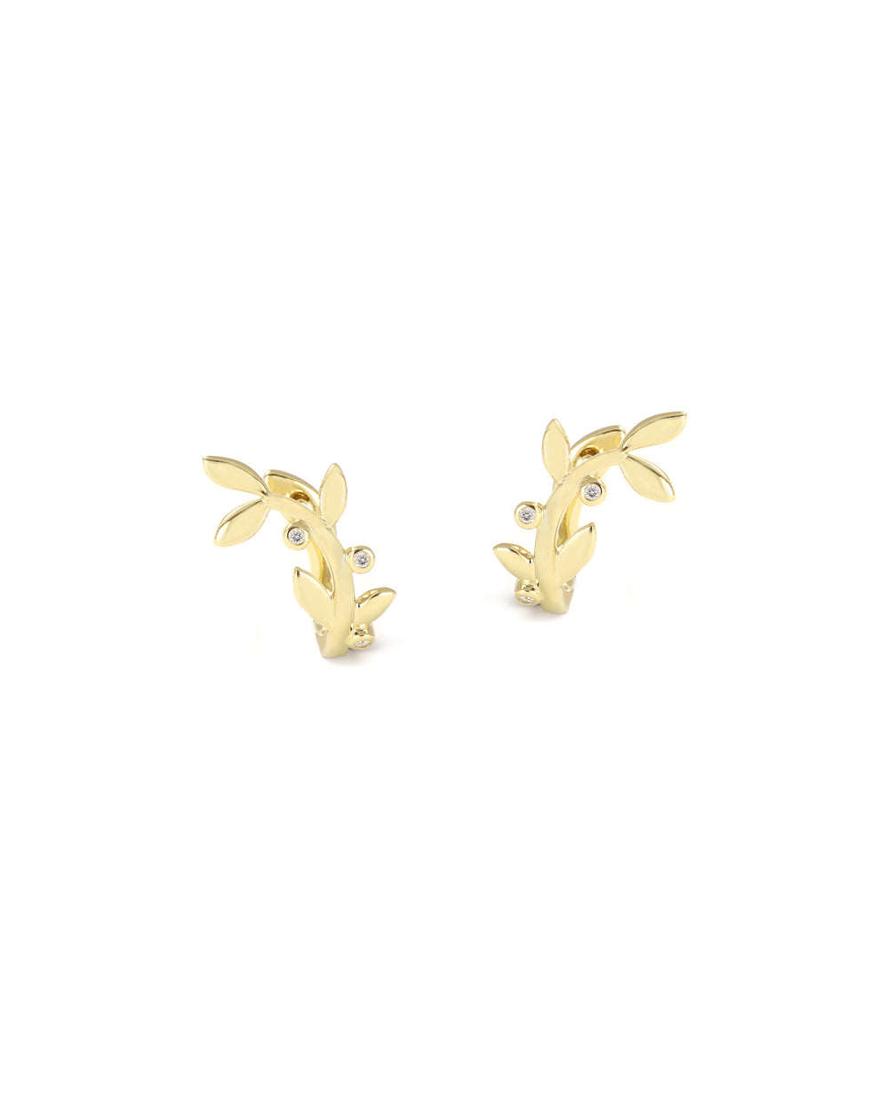 Leaf Motif Hoops