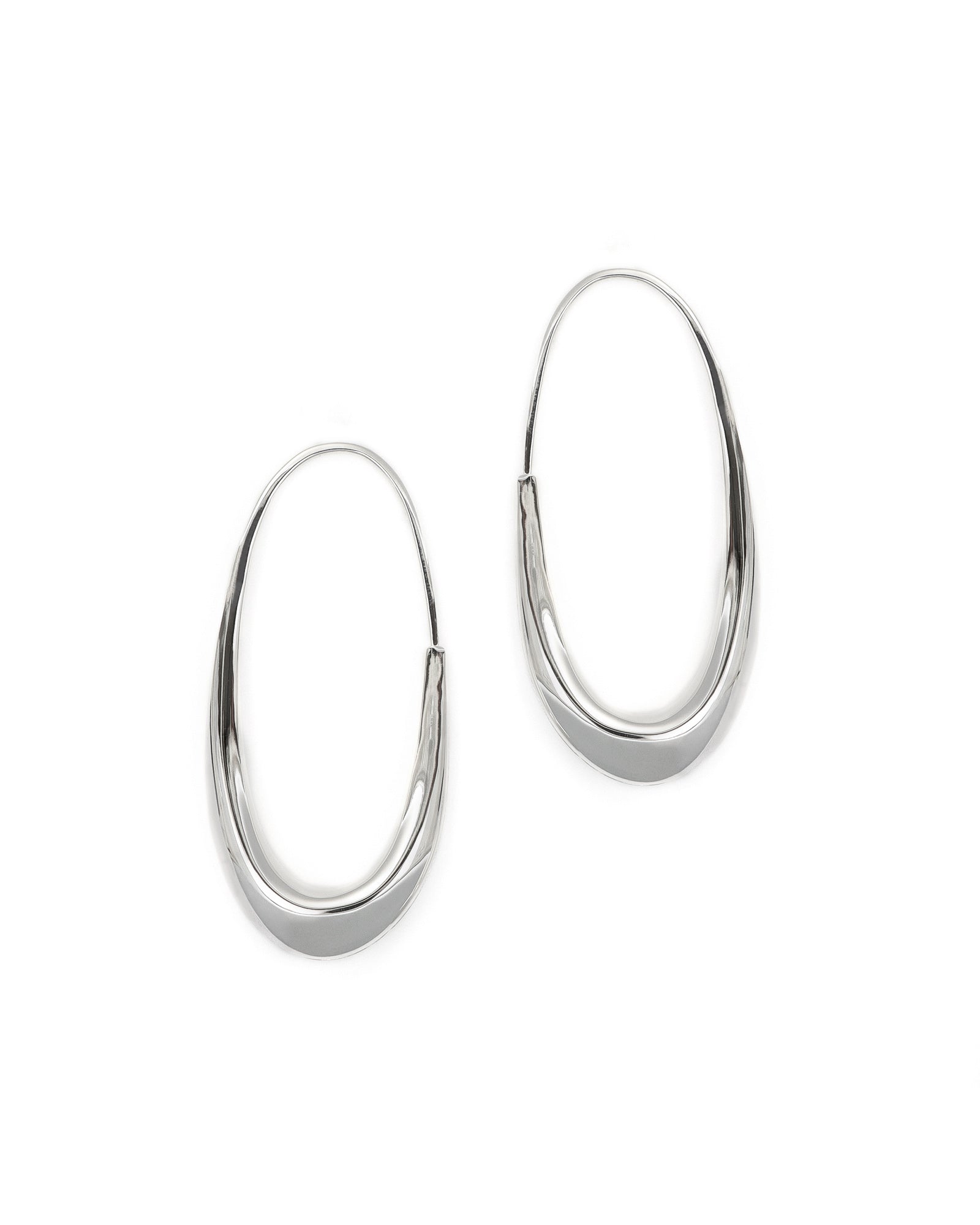Sterling Silver Oval Hoops