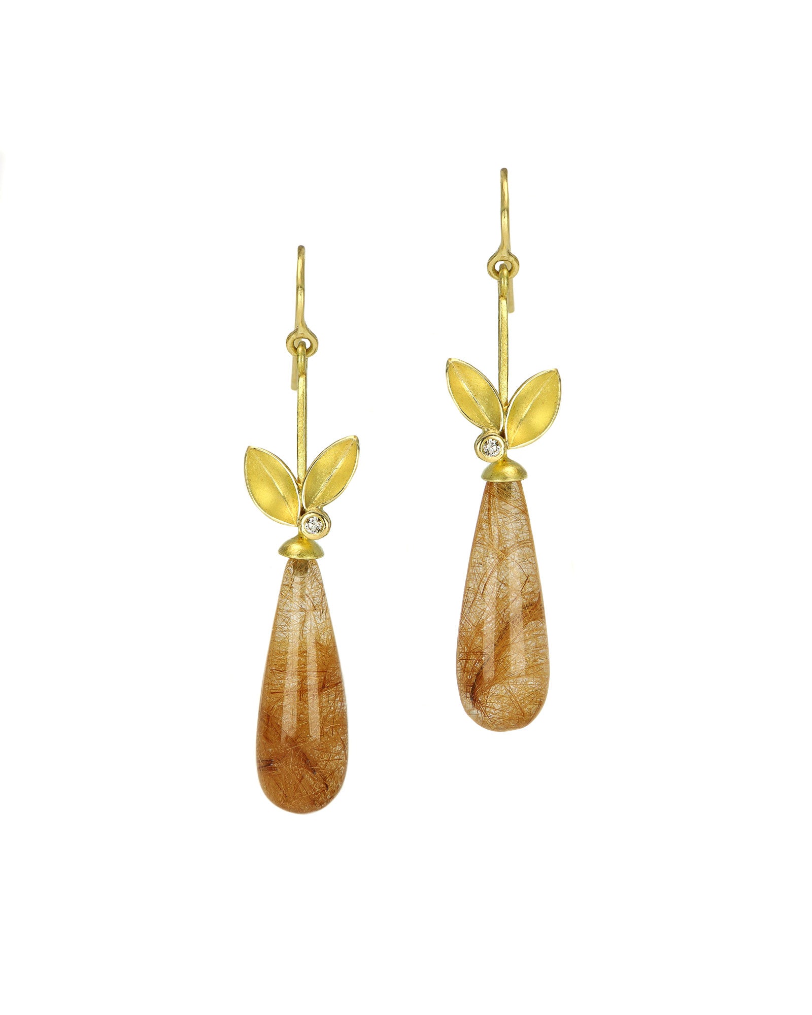 Rutilated Quartz Earrings