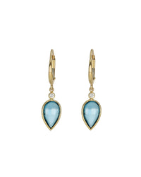 Smooth Topaz Drop Earrings