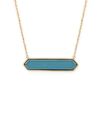London Blue Hexagon Necklace