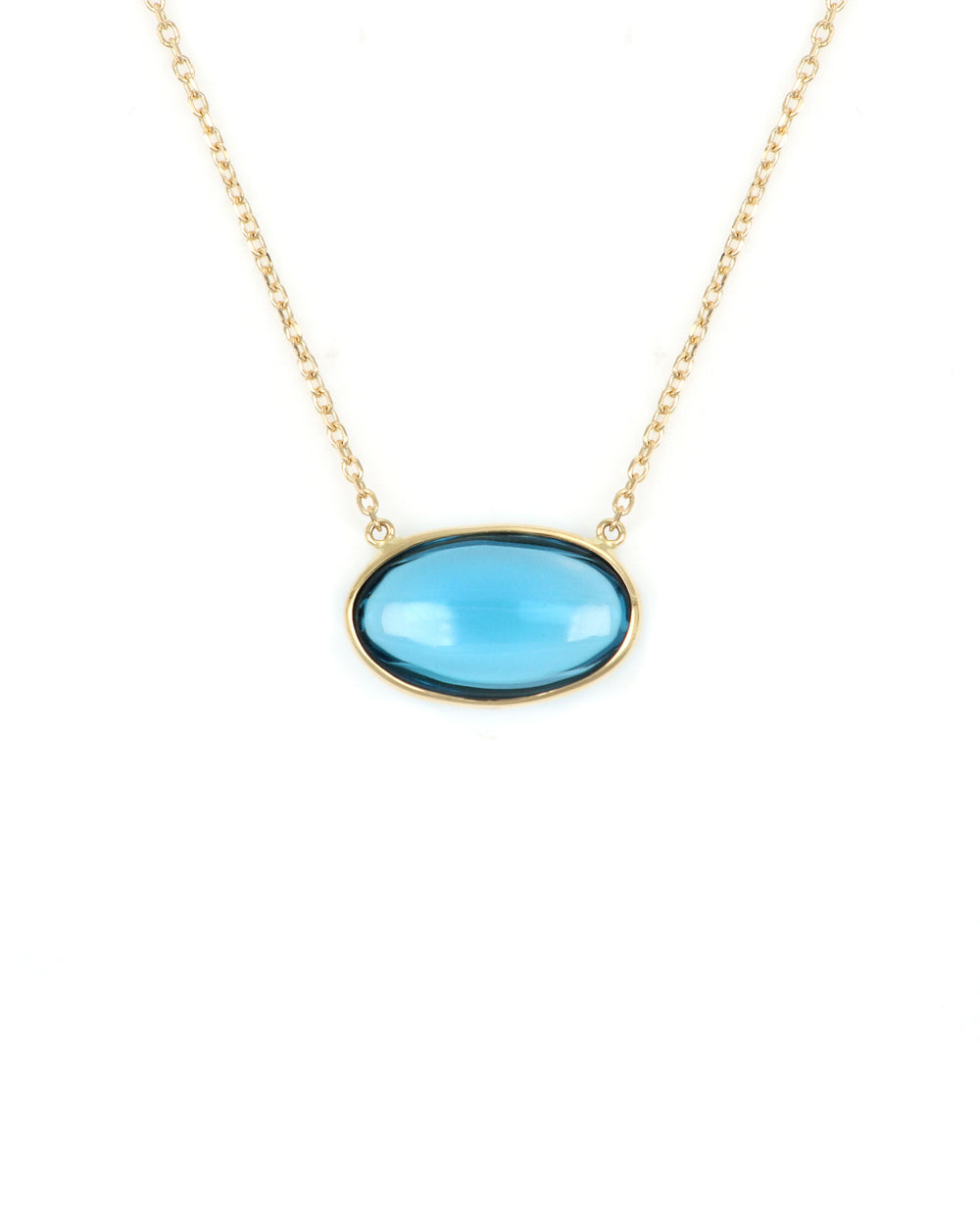 Oval London Blue Necklace