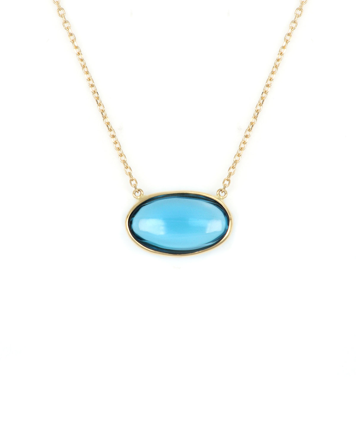 Oval London Blue Necklace