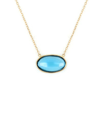 Oval London Blue Necklace
