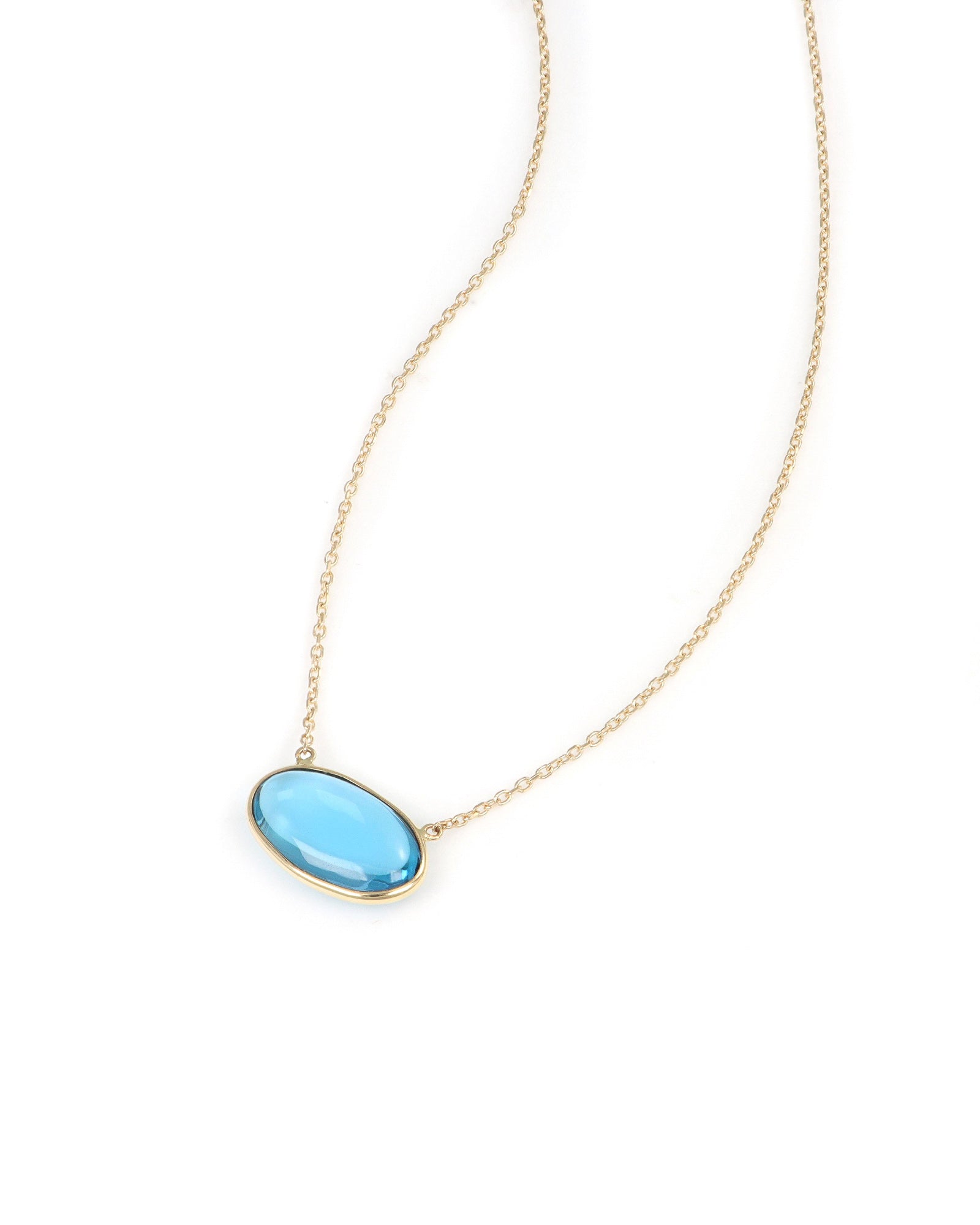 Oval London Blue Necklace