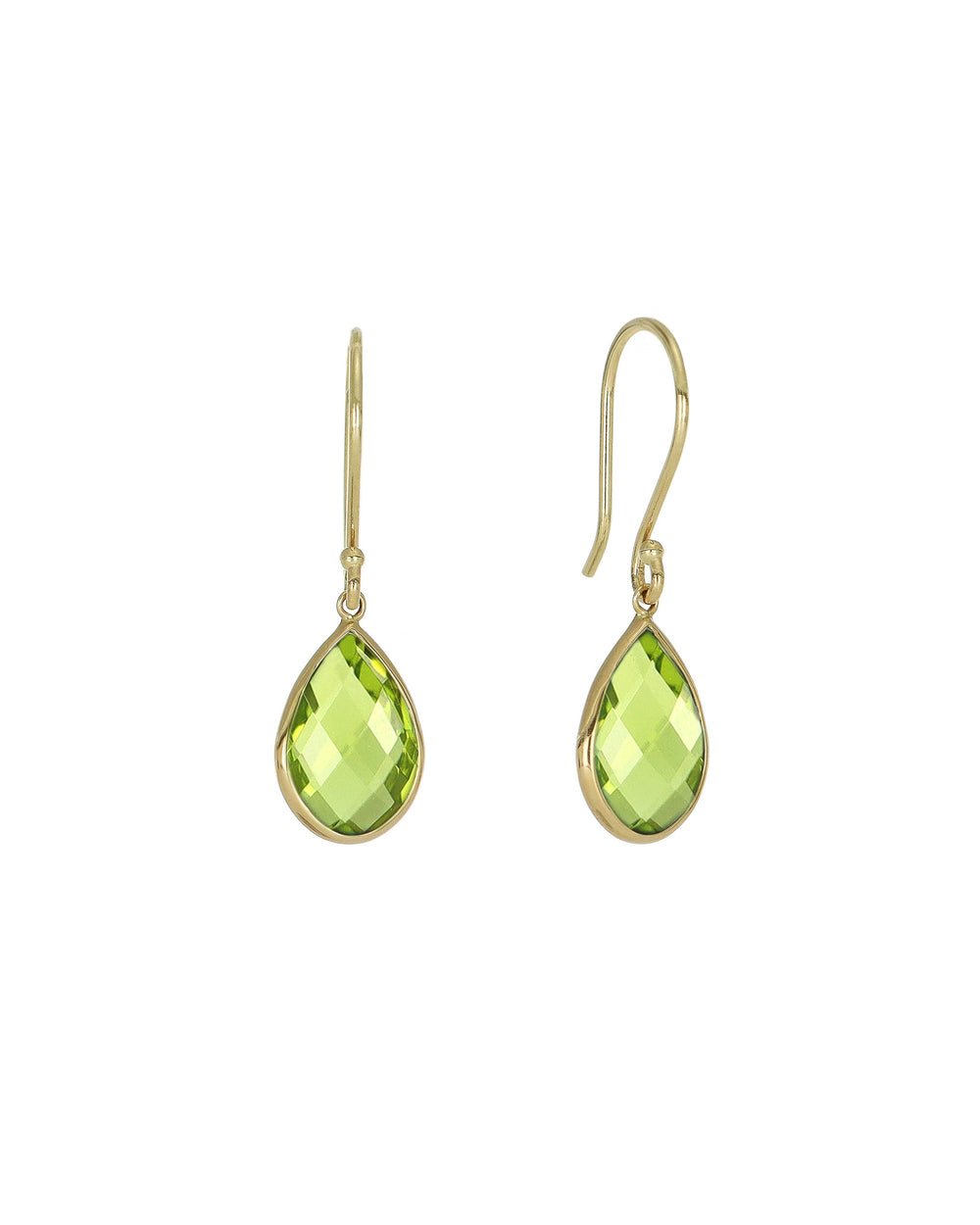 Pear Peridot Briolette Earrings