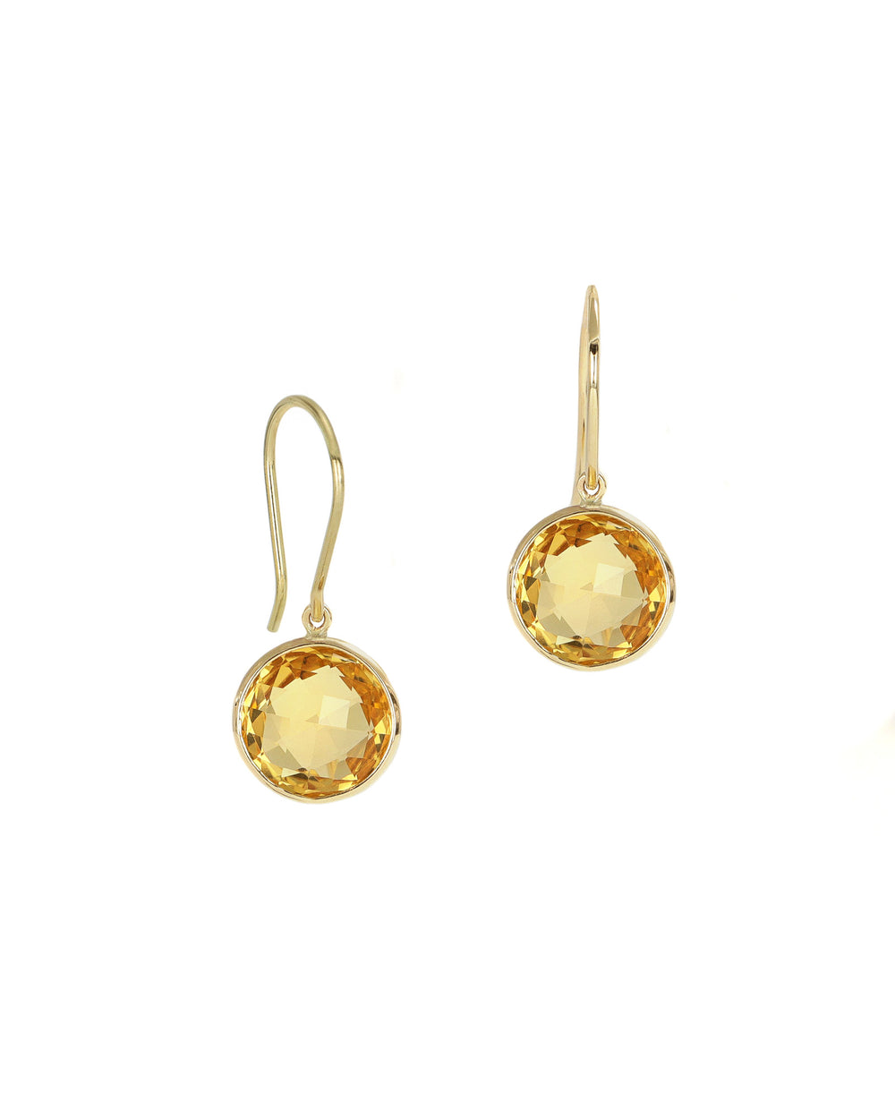 Round Citrine Earrings