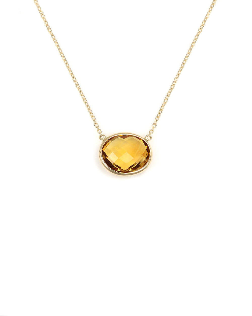 Oval Citrine Necklace