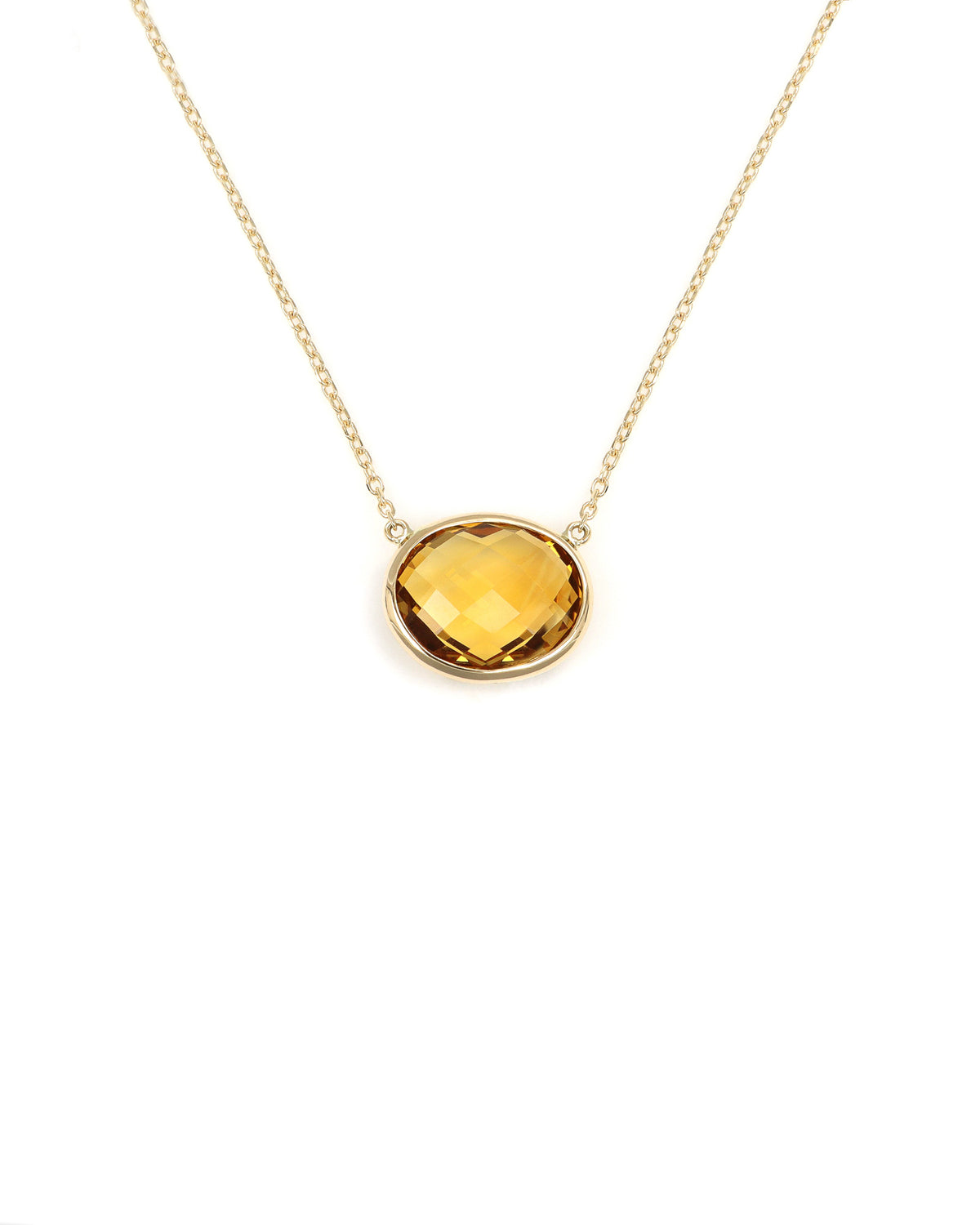 Oval Citrine Necklace