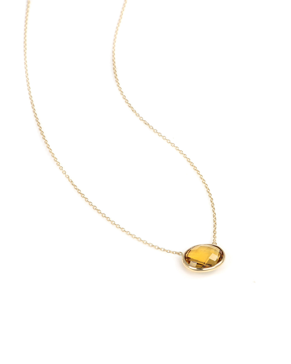 Oval Citrine Necklace