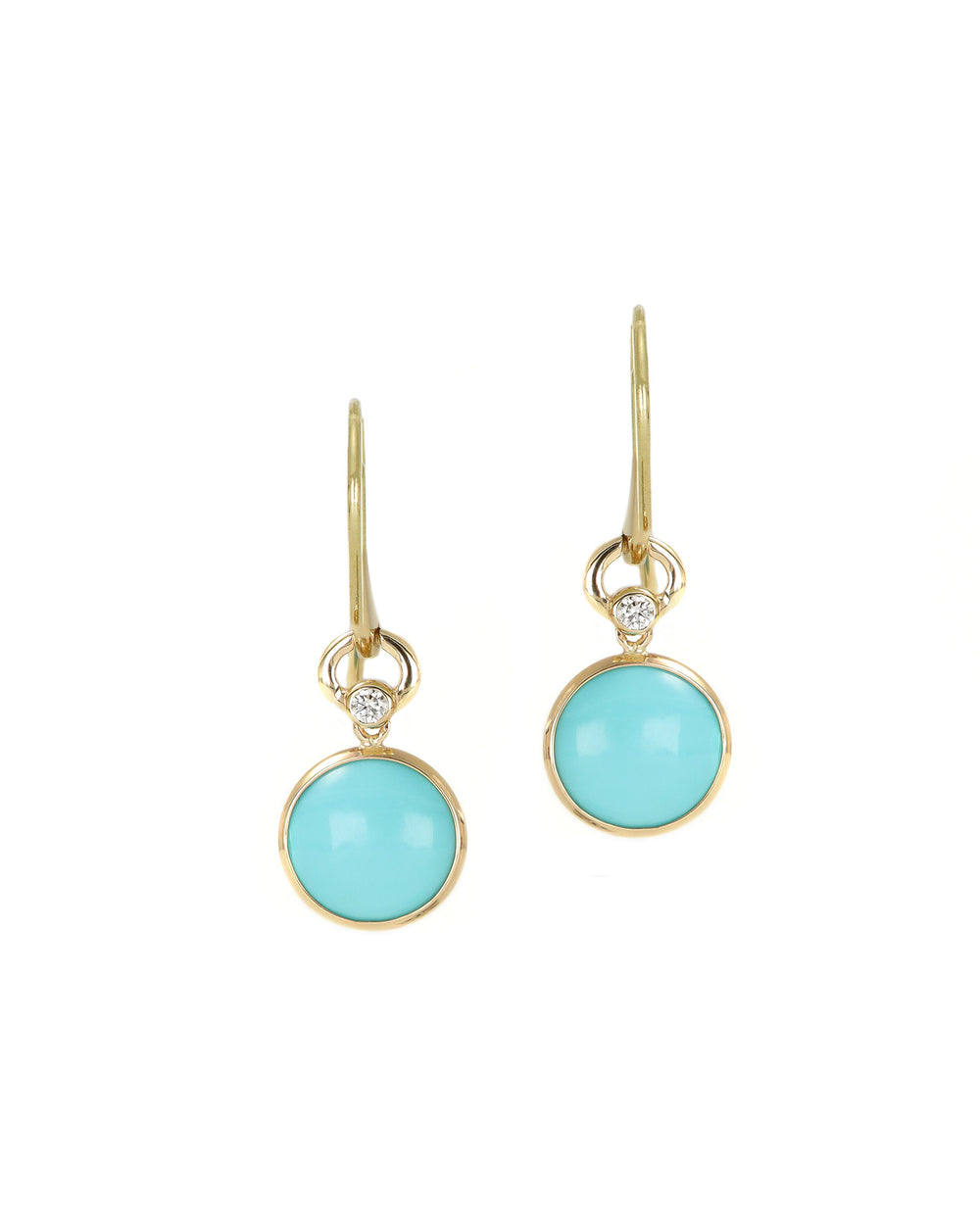 Round Turquoise Earrings