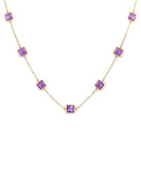Amethyst Squares Necklace