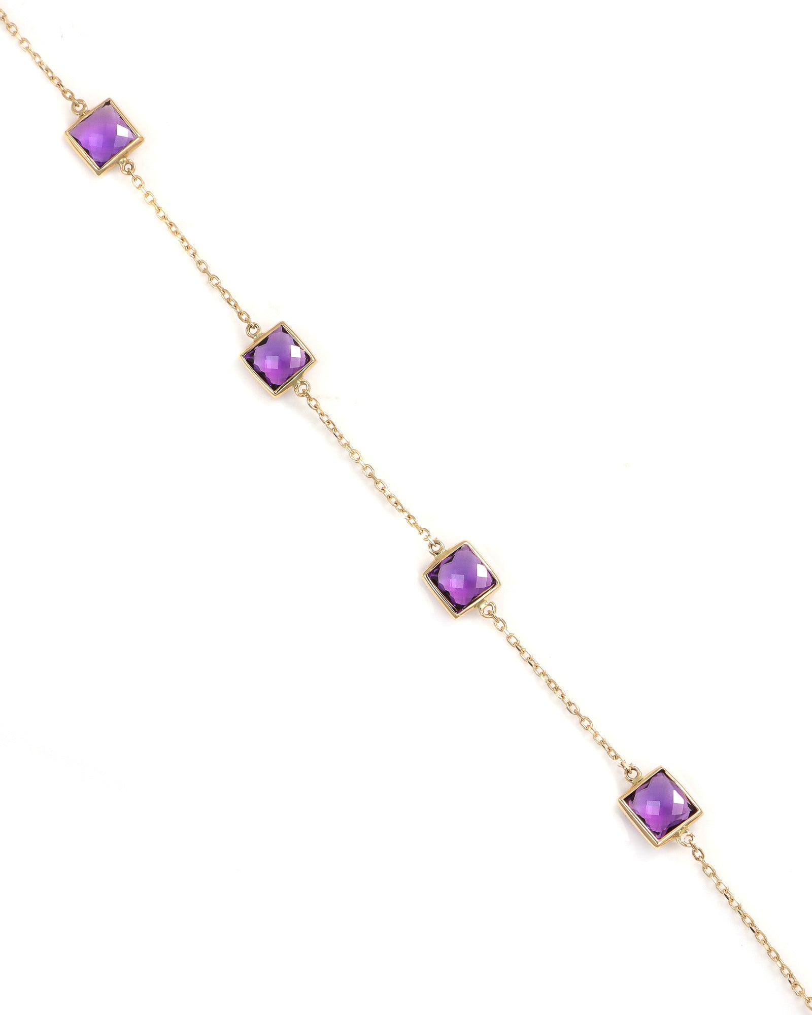 Amethyst Squares Necklace