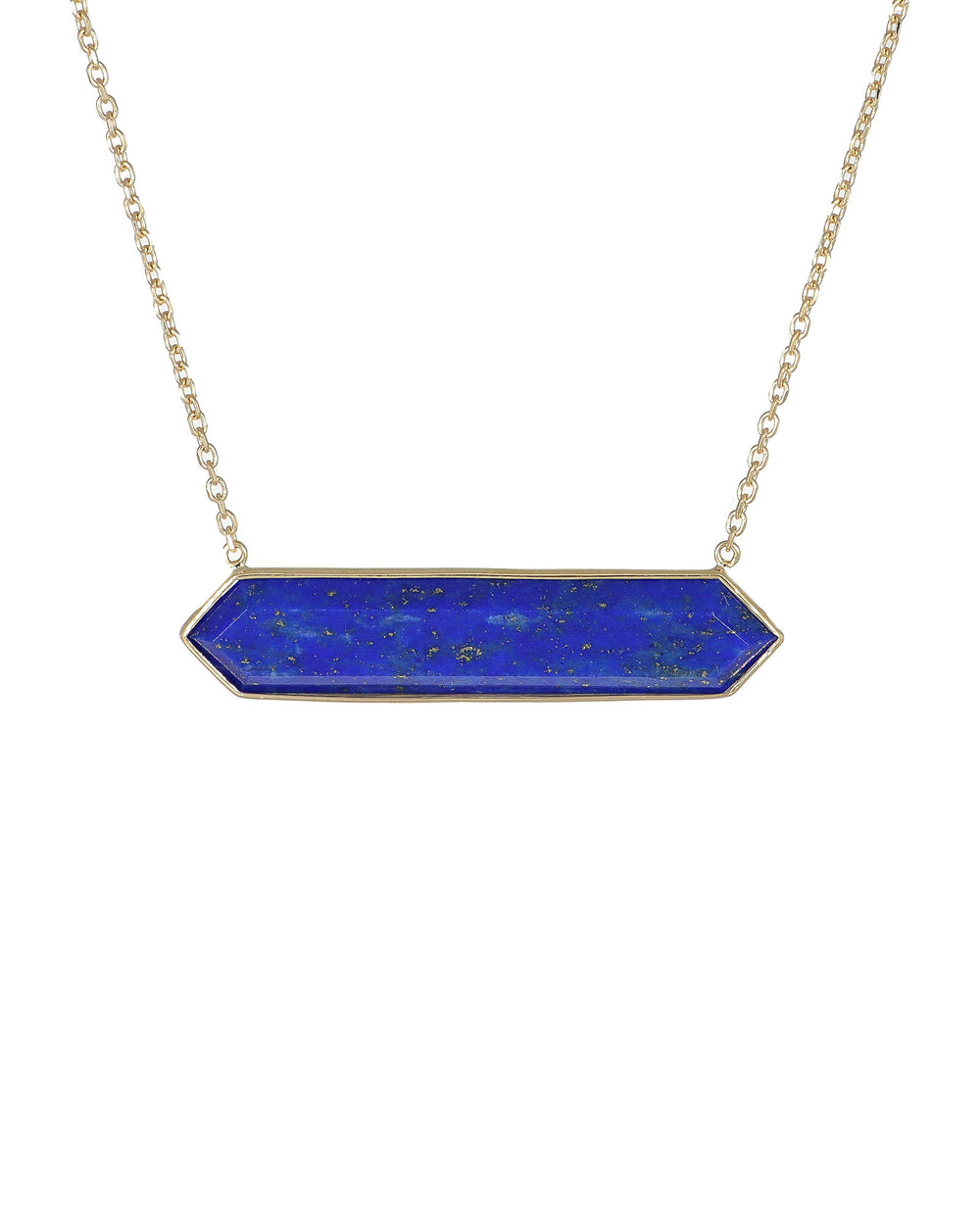 Hexagon Lapis Necklace