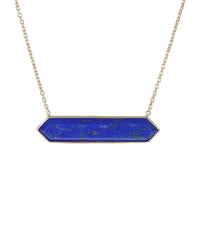 Hexagon Lapis Necklace