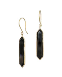 Hexagon Onyx Earrings