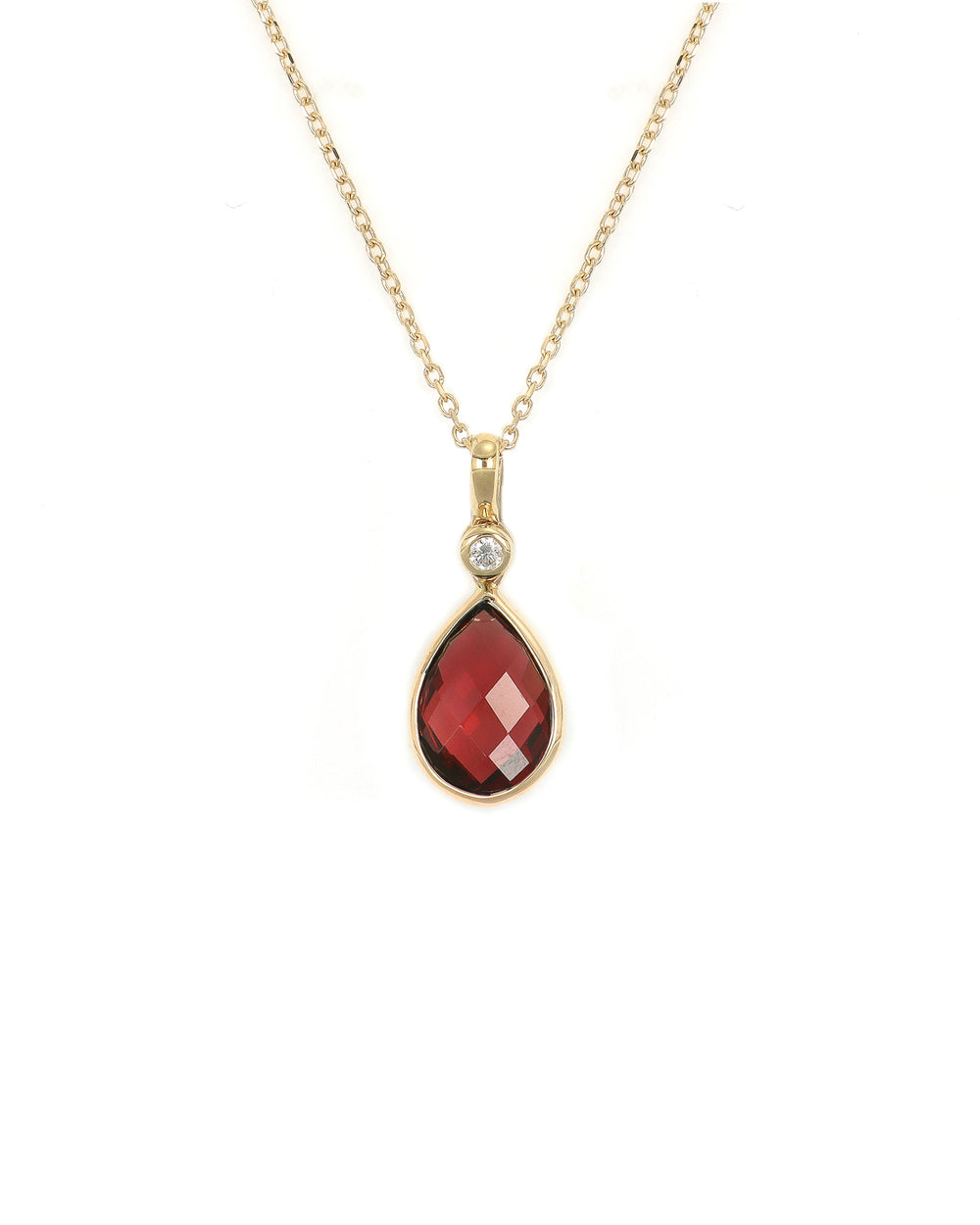 Garnet Briolette Necklace