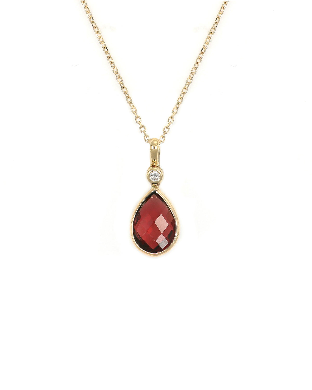 Garnet Briolette Necklace