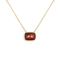 Cushion Garnet Necklace