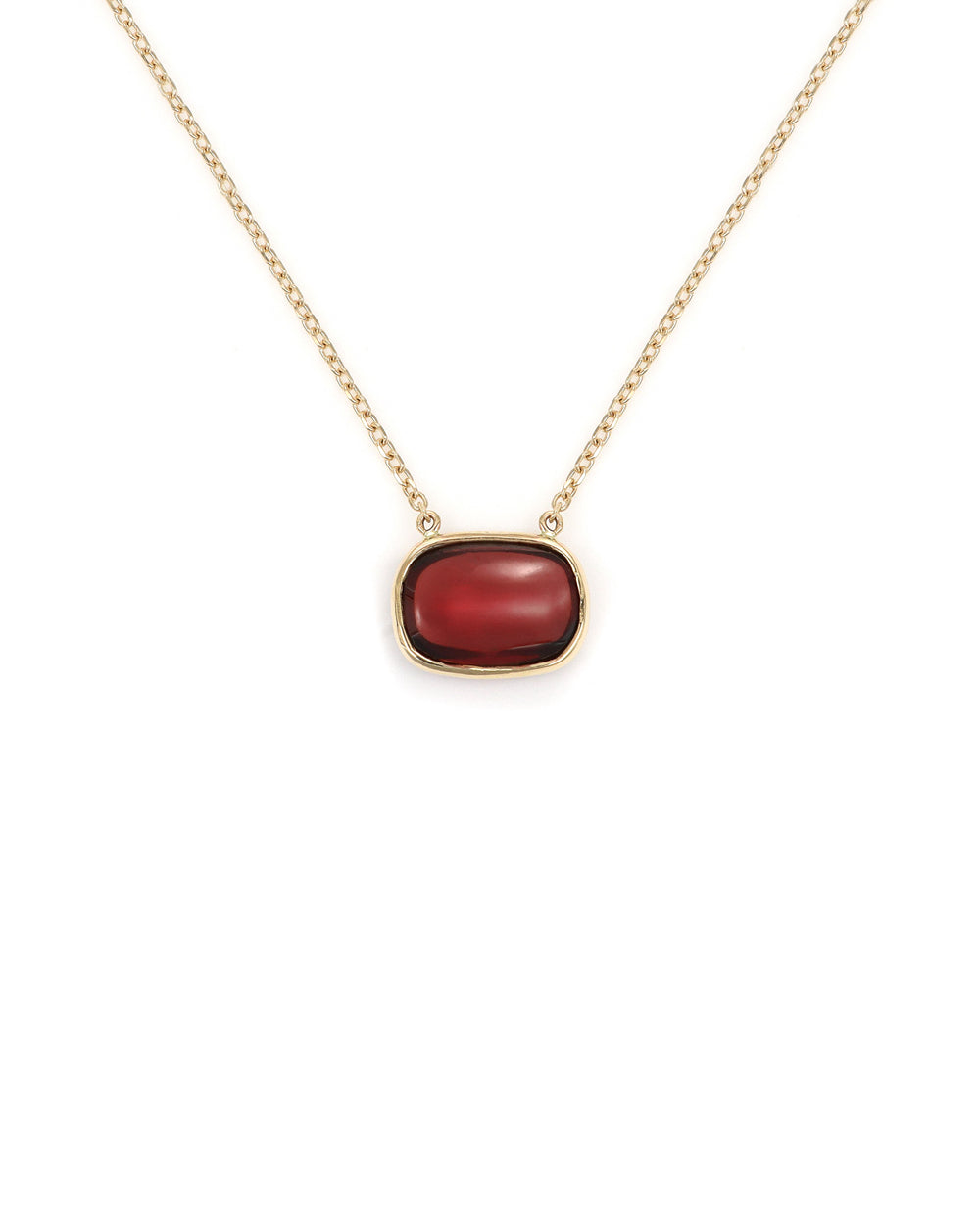 Smooth Garnet Necklace