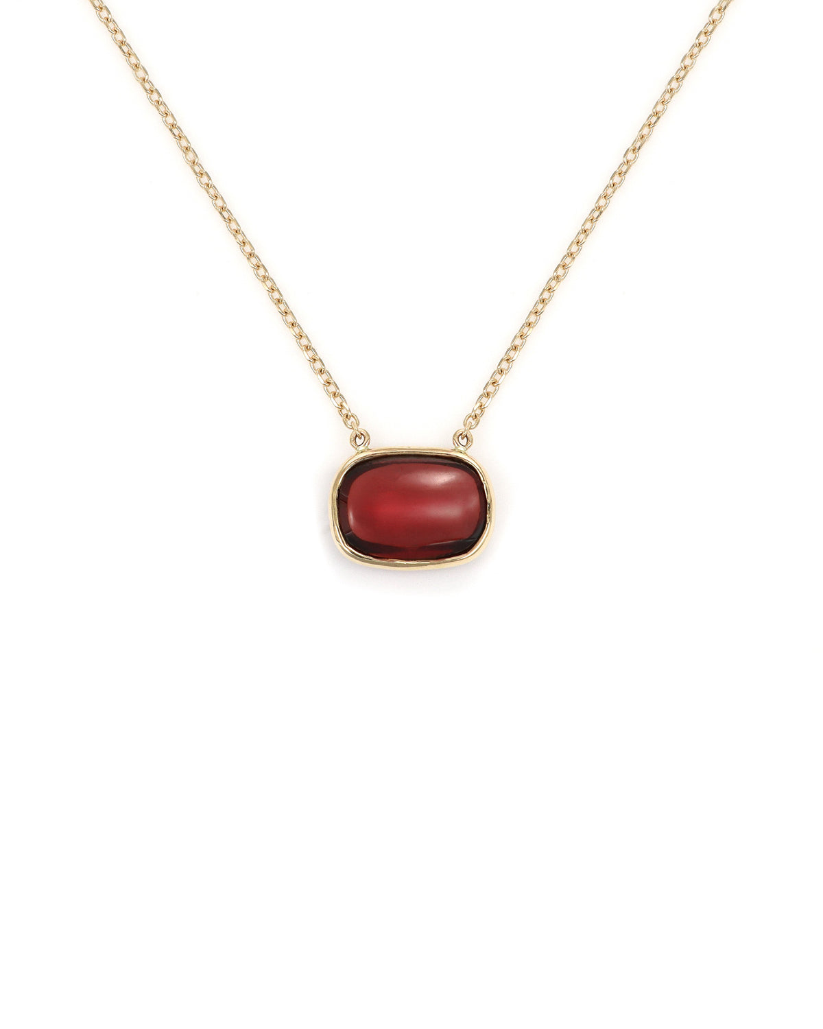 Smooth Garnet Necklace