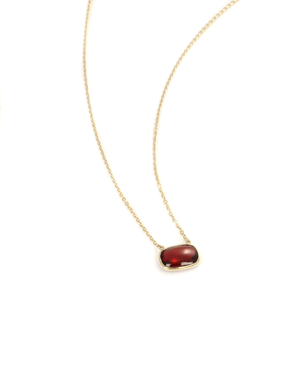 Smooth Garnet Necklace