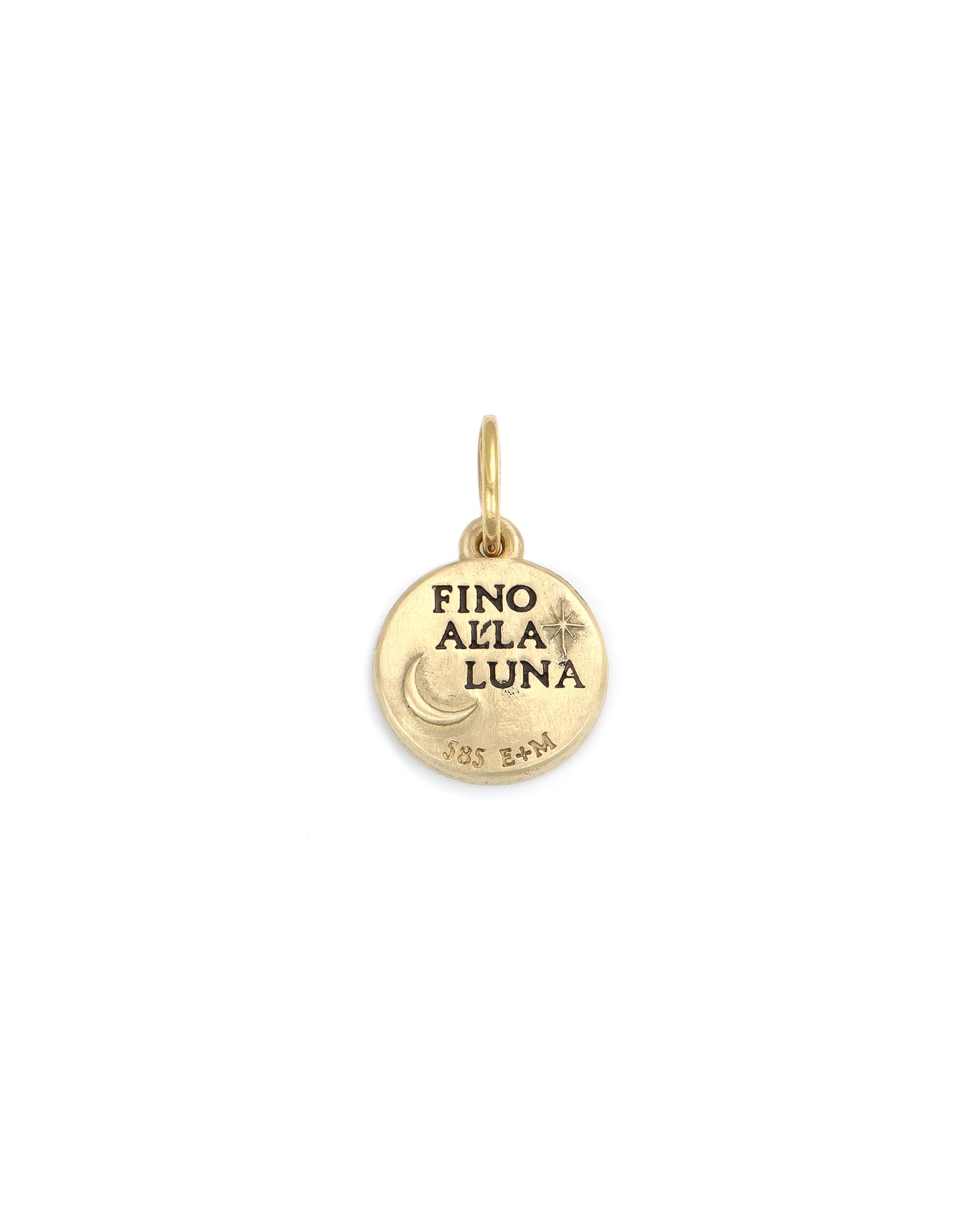 Yellow Gold "To the Moon" Charm