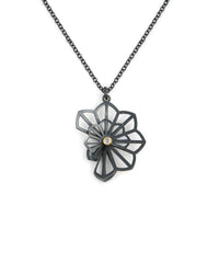 Diamond Accented Hyacinth Fold Necklace