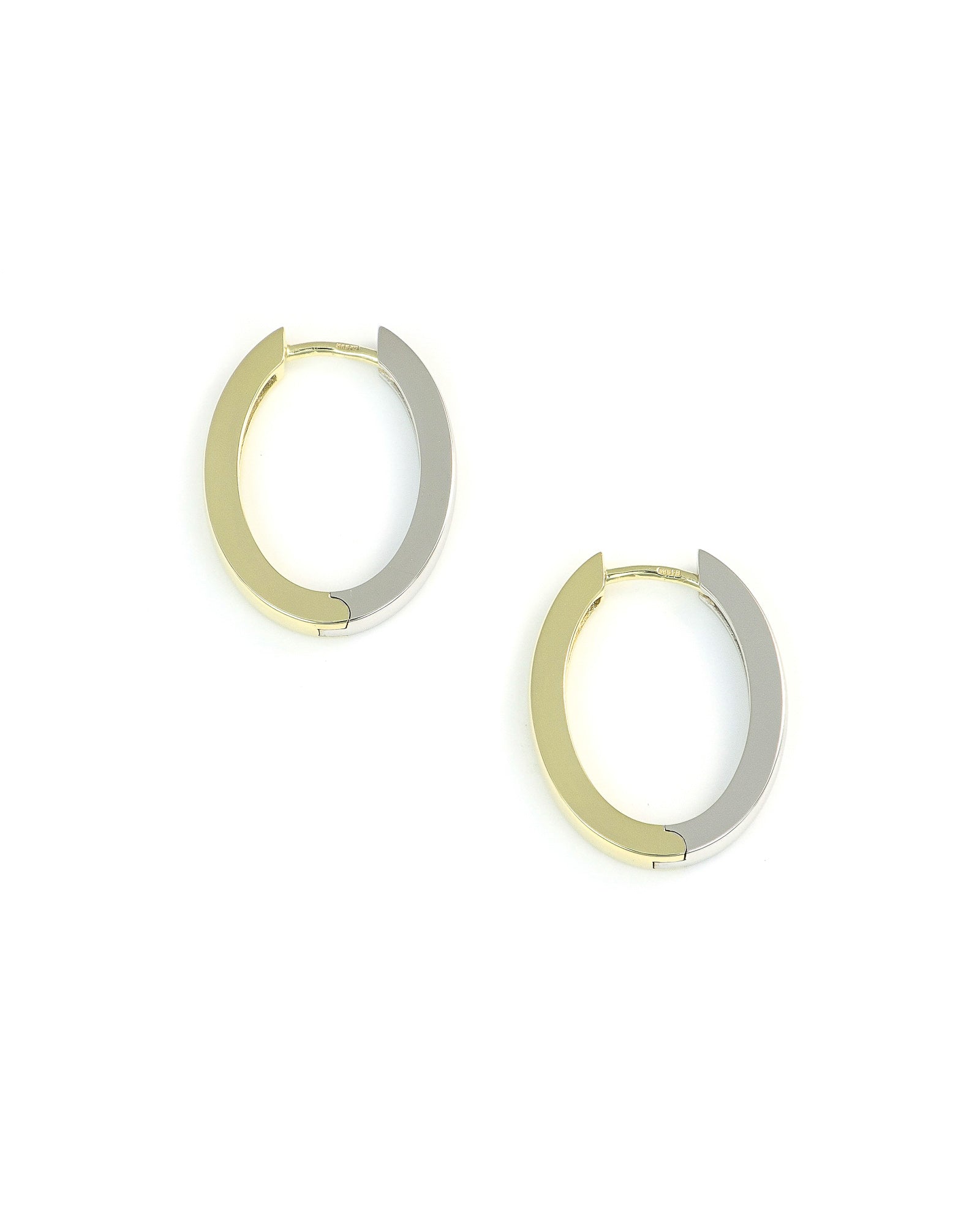 Two Tone Oval Hoops