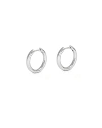 Small White Gold Hoops