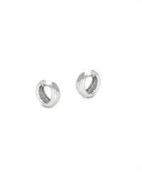 Tapered White Gold Huggies
