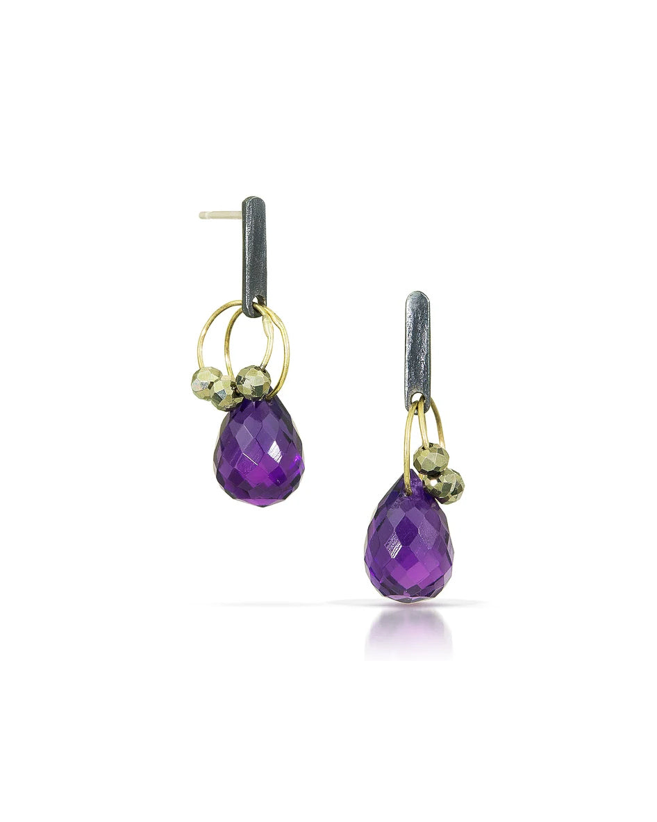Amethyst Mini Tangle Earrings