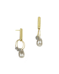Grey Diamond Mini Tangle Earrings