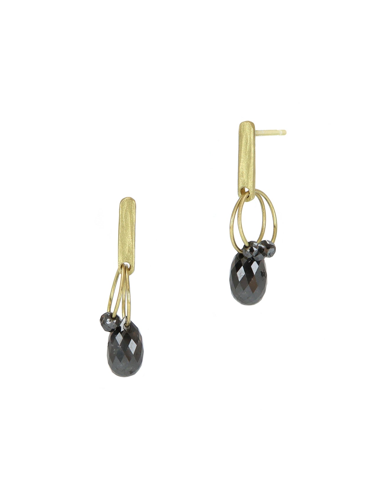 Black Diamond Mini Tangle Earrings