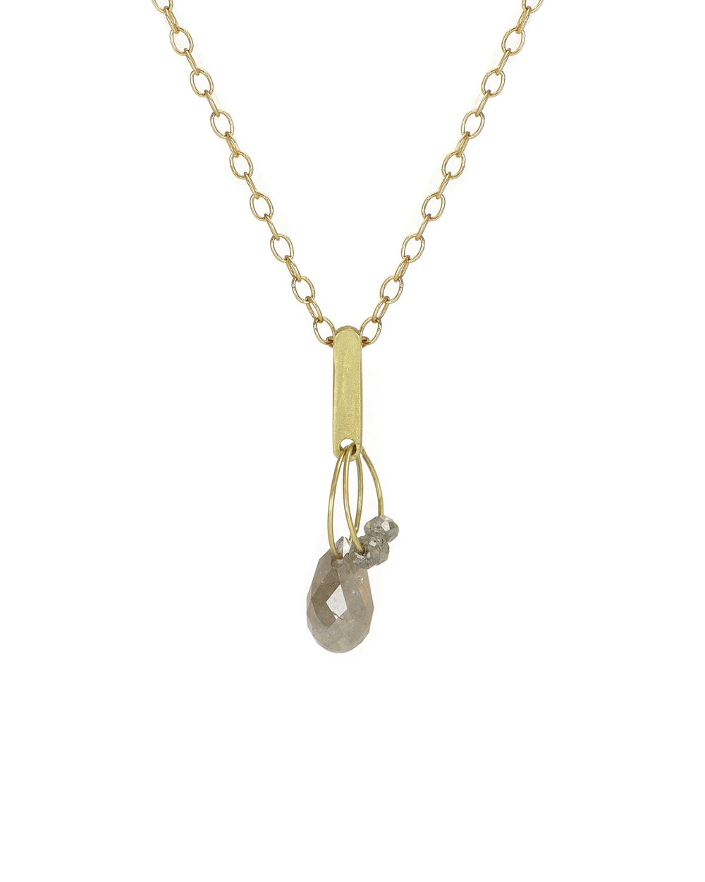 Grey Diamond Mini Tangle Necklace