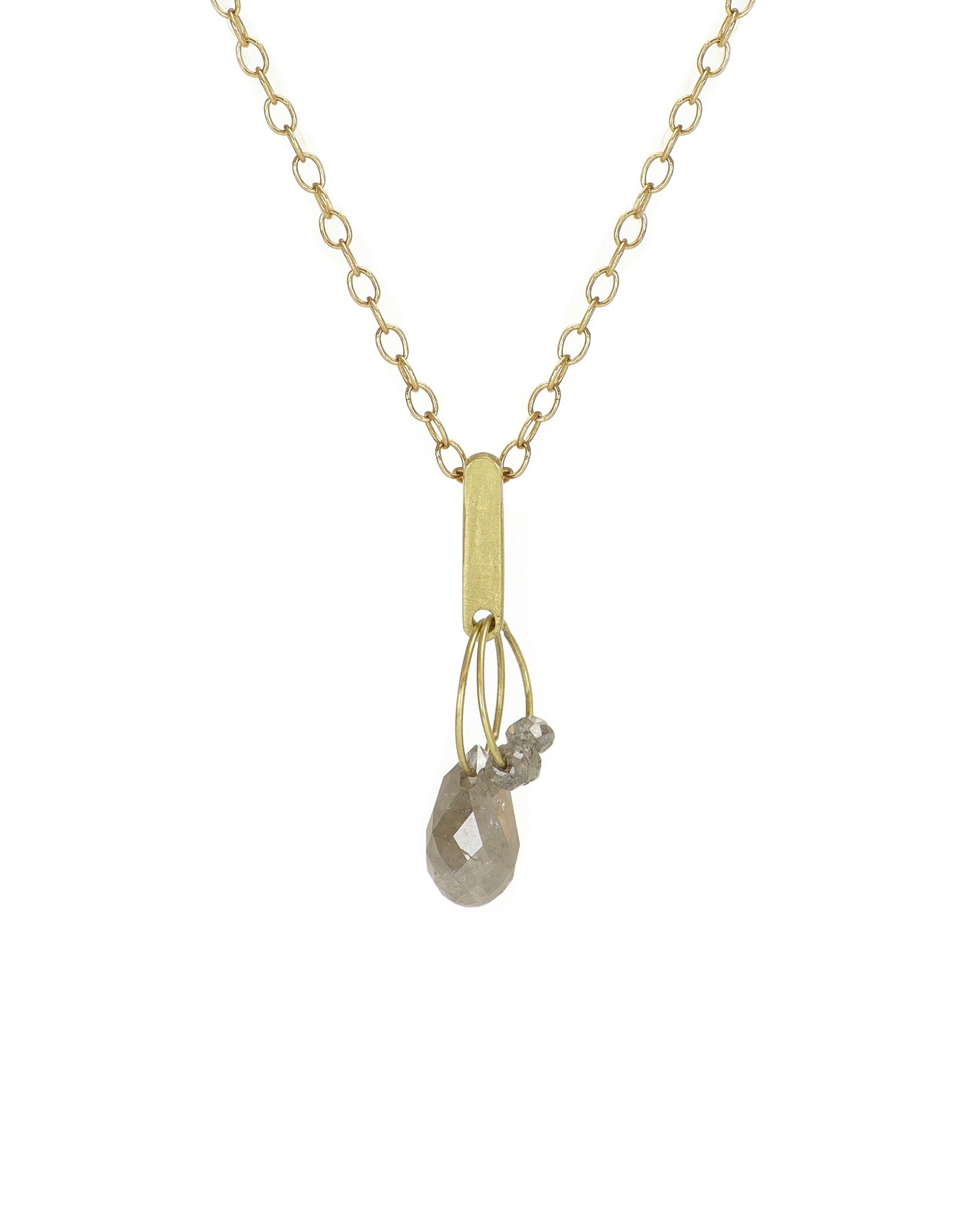 Grey Diamond Mini Tangle Necklace