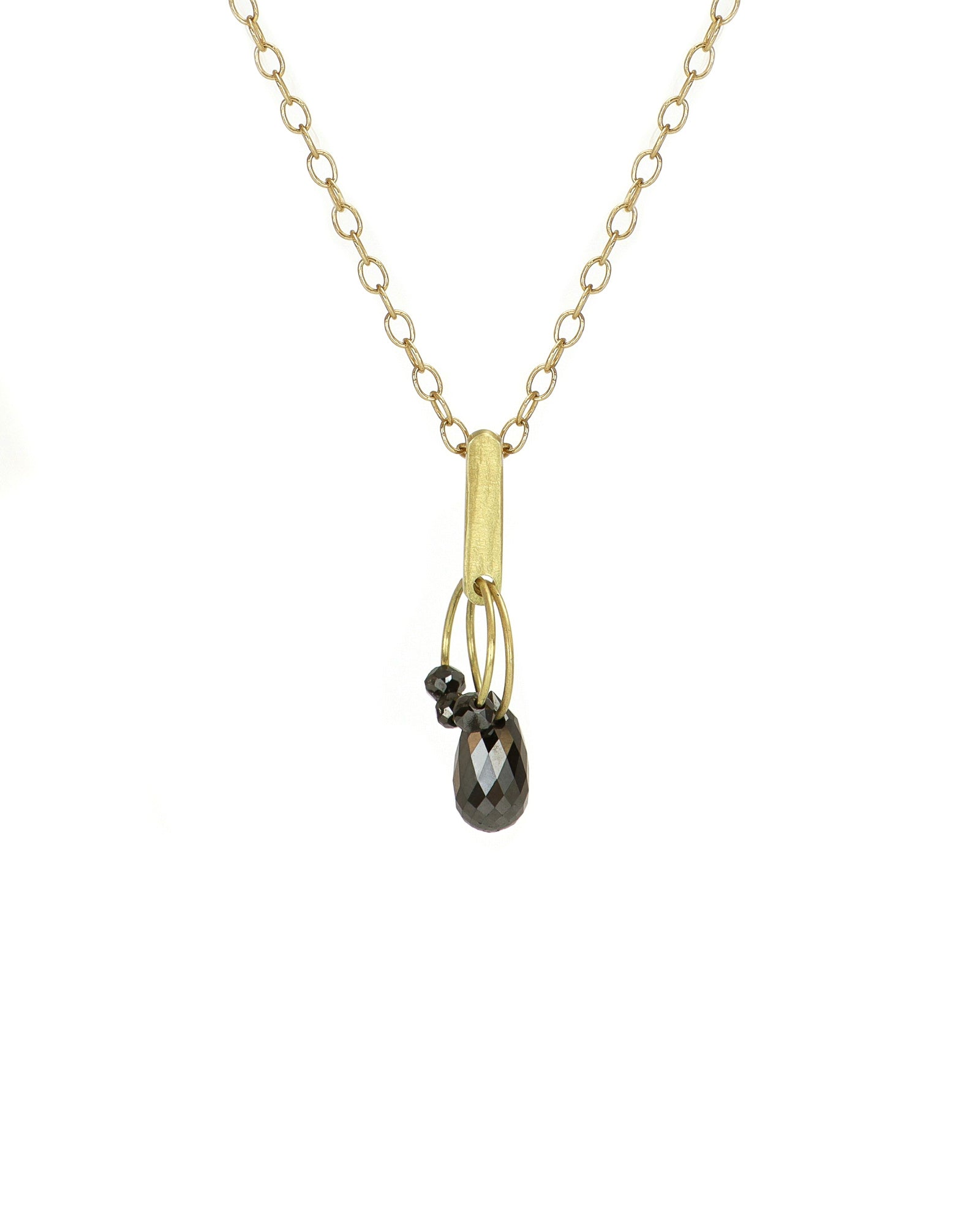 Black Diamond Mini Tangle Necklace