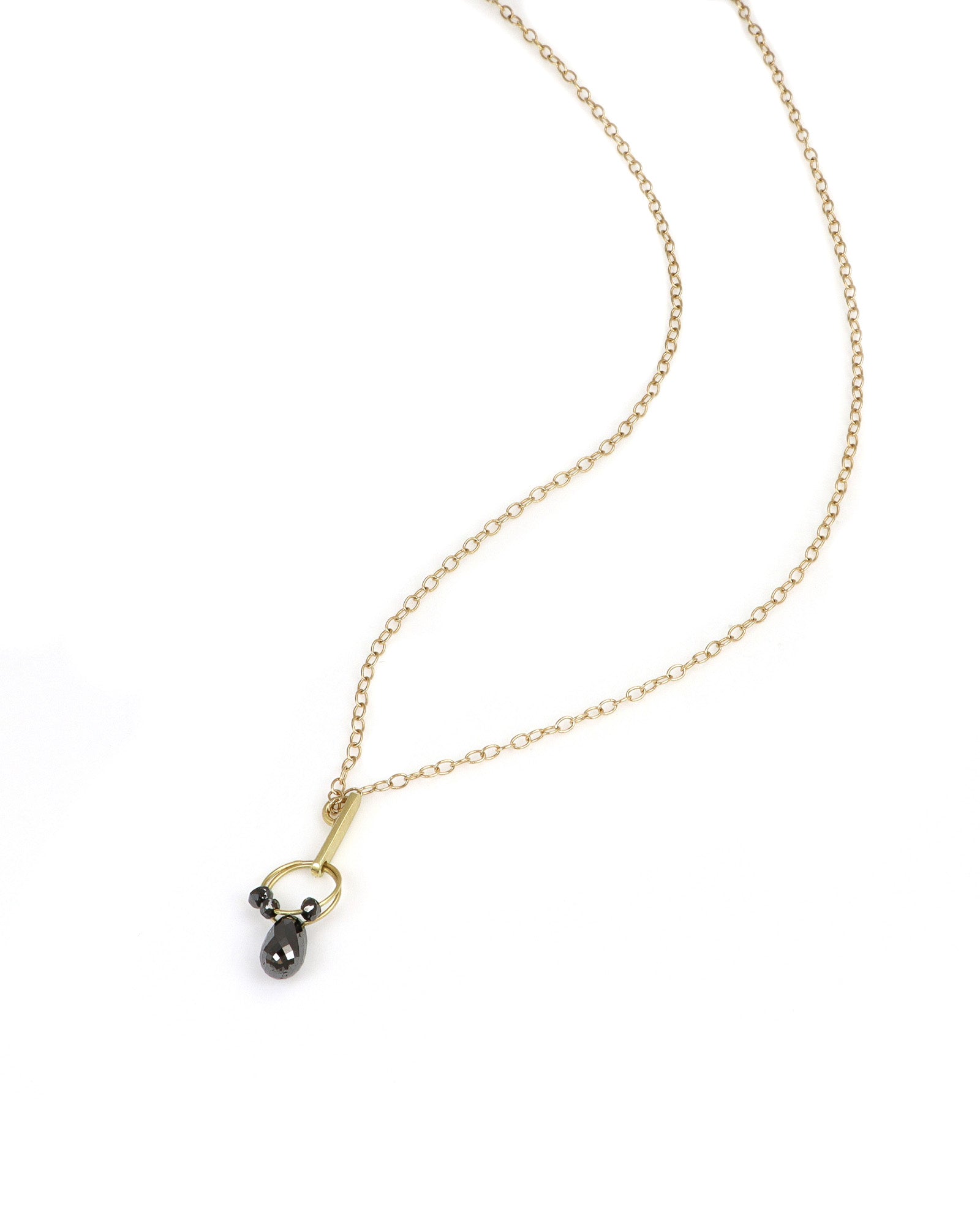 Black Diamond Mini Tangle Necklace