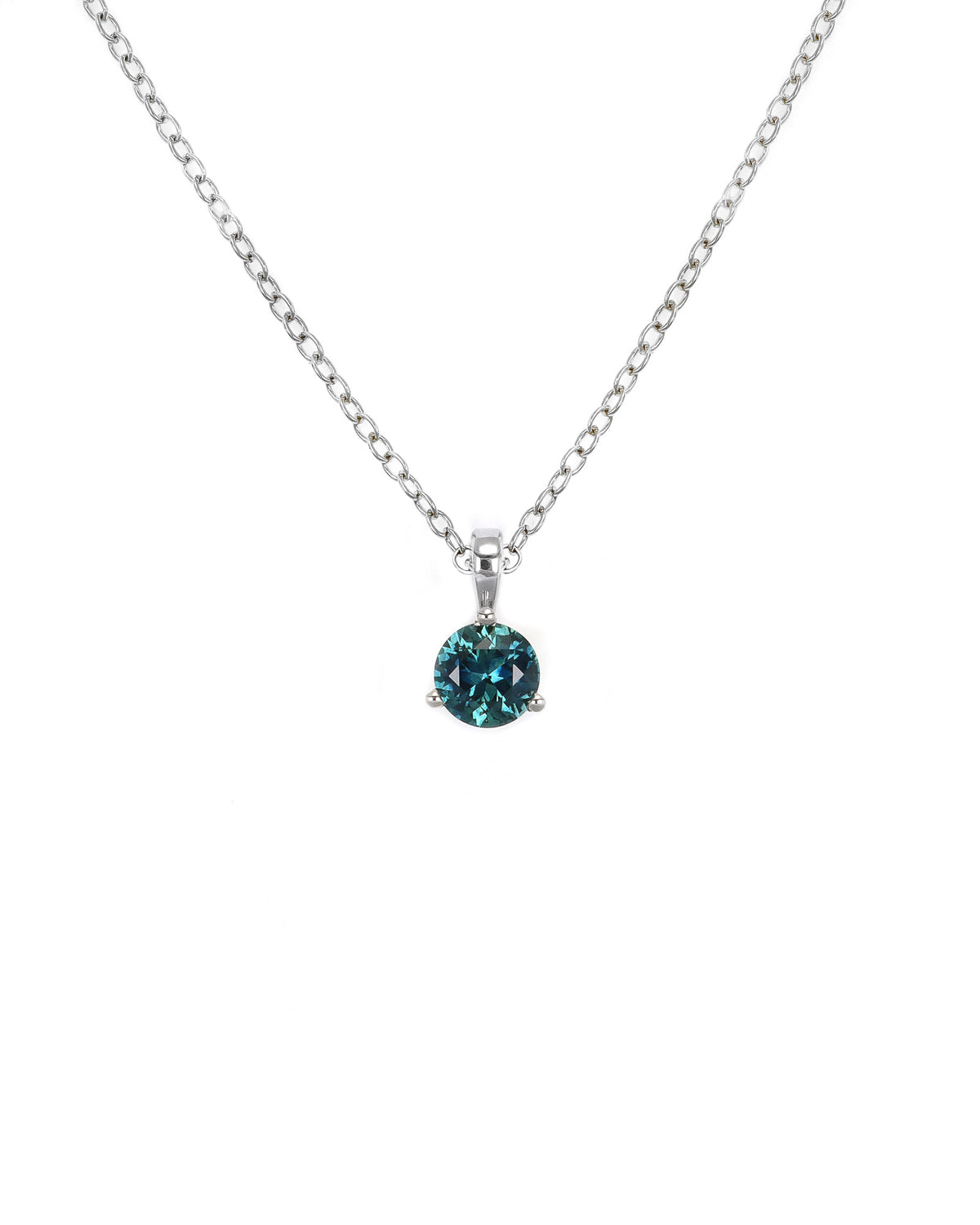 White Gold Montana Sapphire Pendant