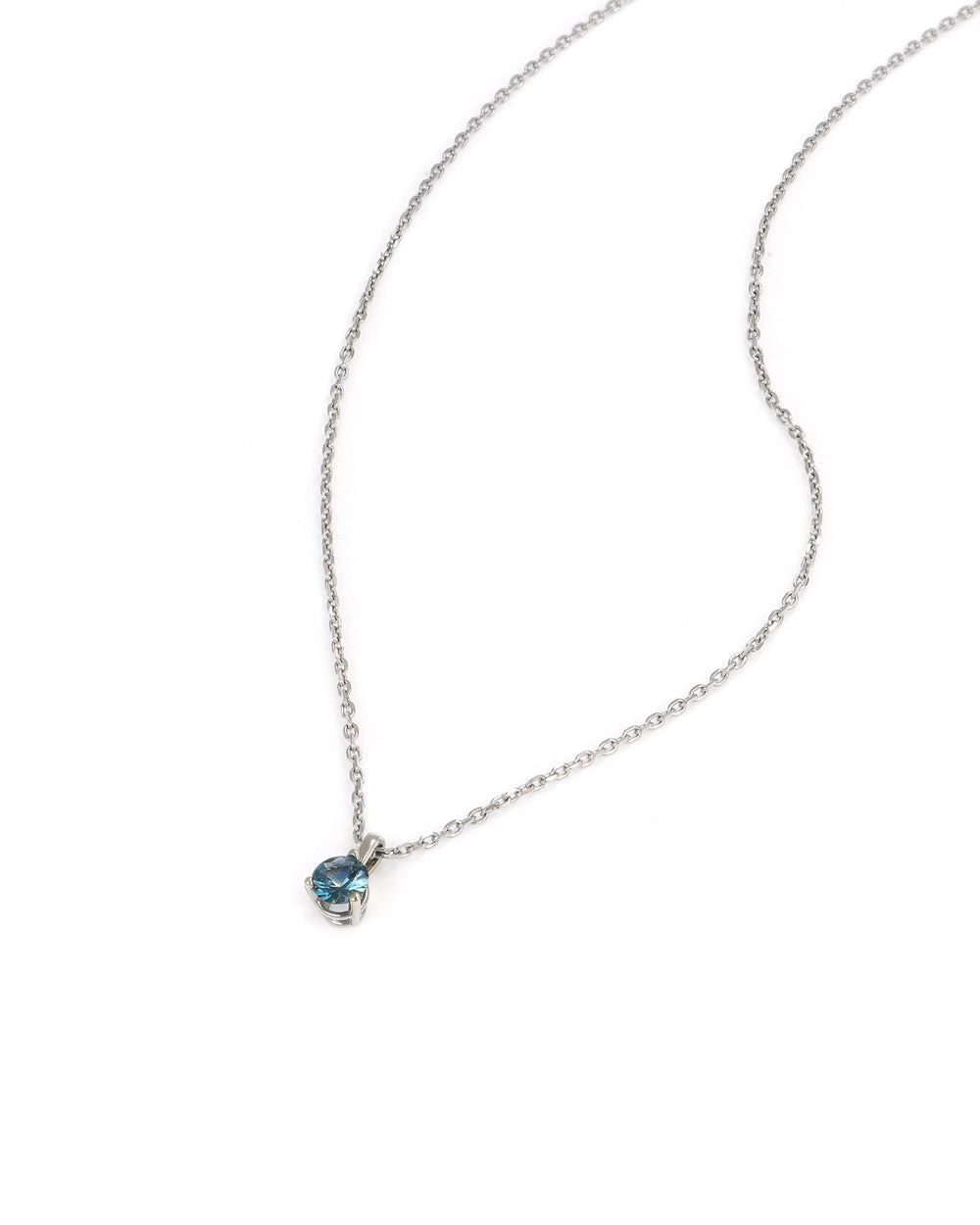White Gold Montana Sapphire Pendant