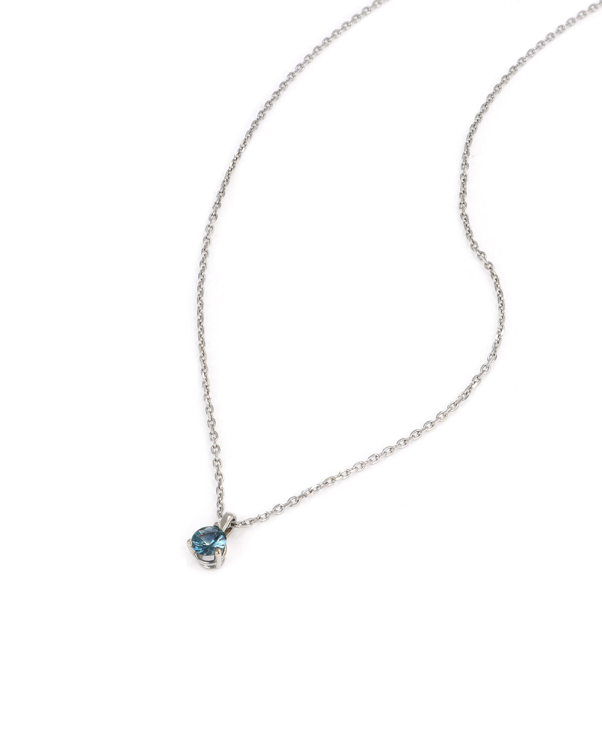 White Gold Montana Sapphire Pendant