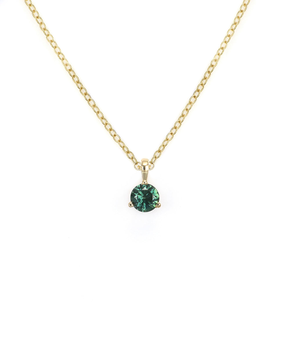 Yellow Gold Montana Sapphire Pendant