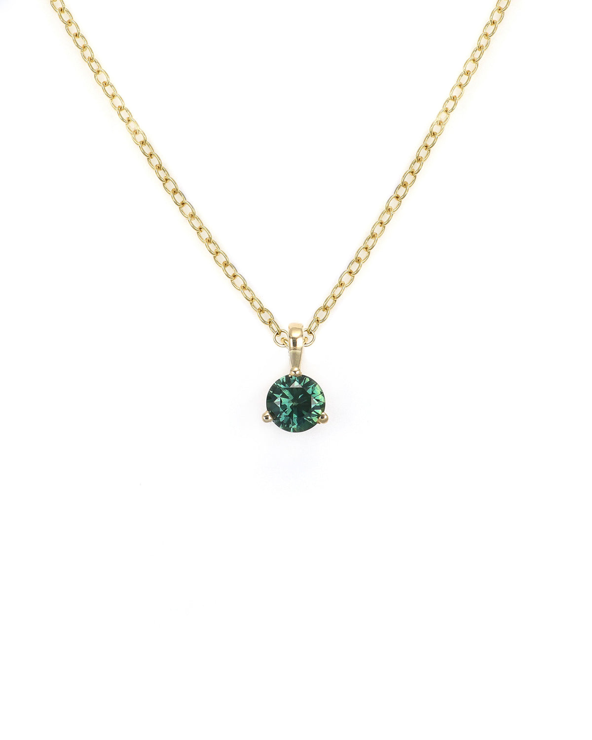 Yellow Gold Montana Sapphire Pendant