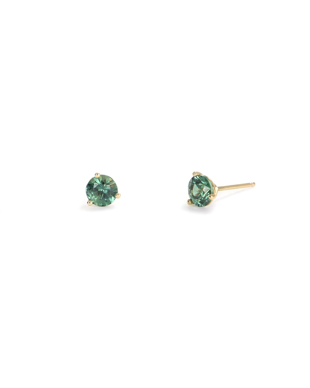 Teal Montana Sapphire Martini Stud Earrings