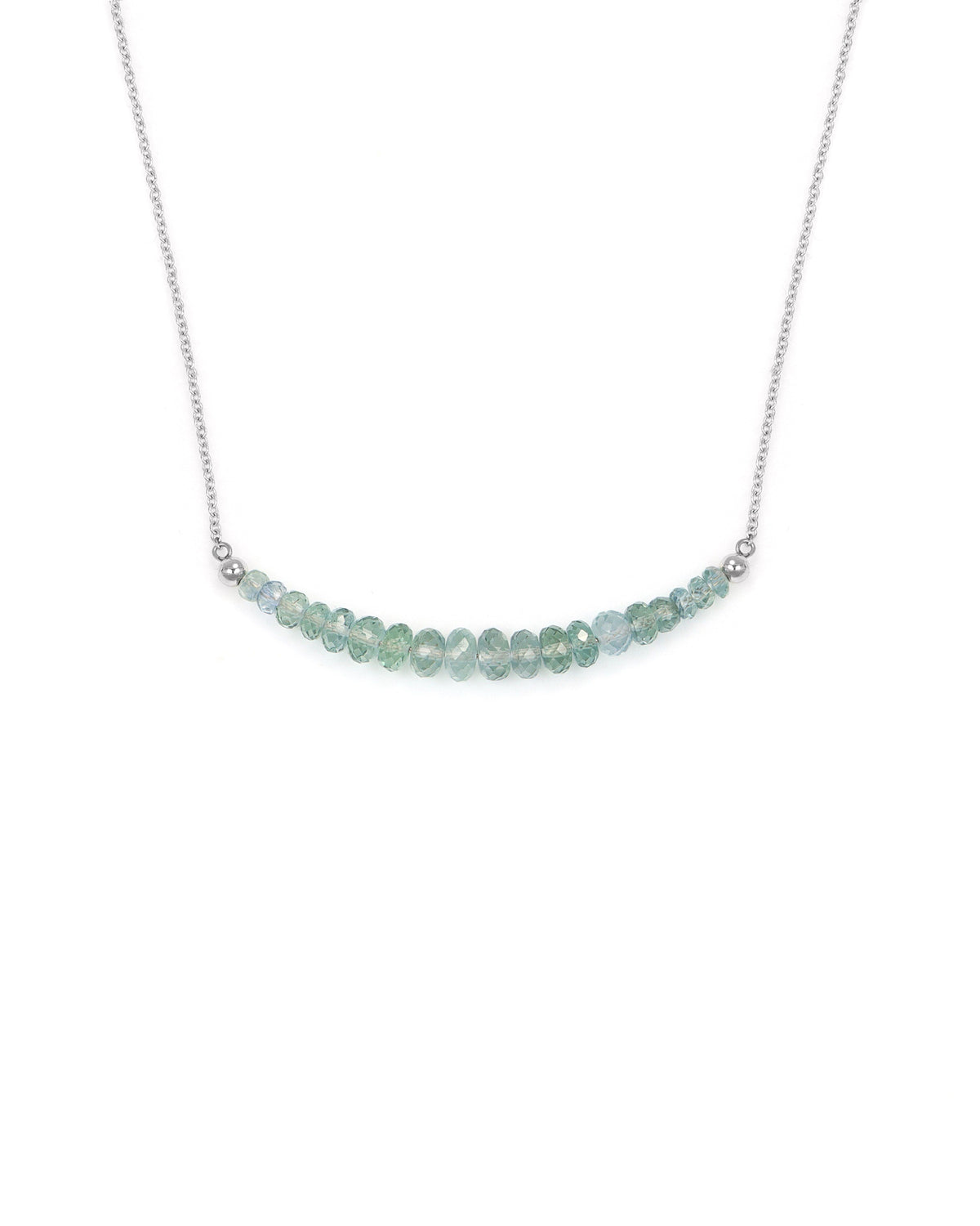 Montana Sapphire Bead Bar Necklace